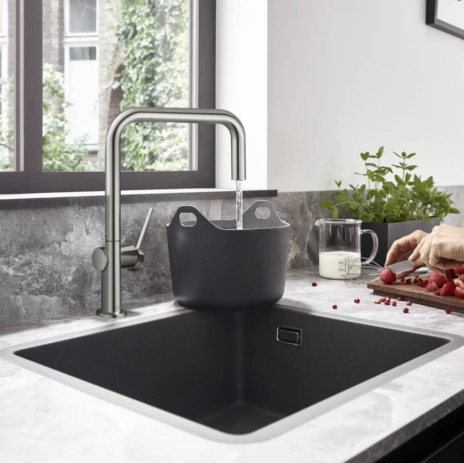 Кухонна мийка Hansgrohe S510-U450 під стільницю 500х450, Stonegrey (43431290) - Фото 2
