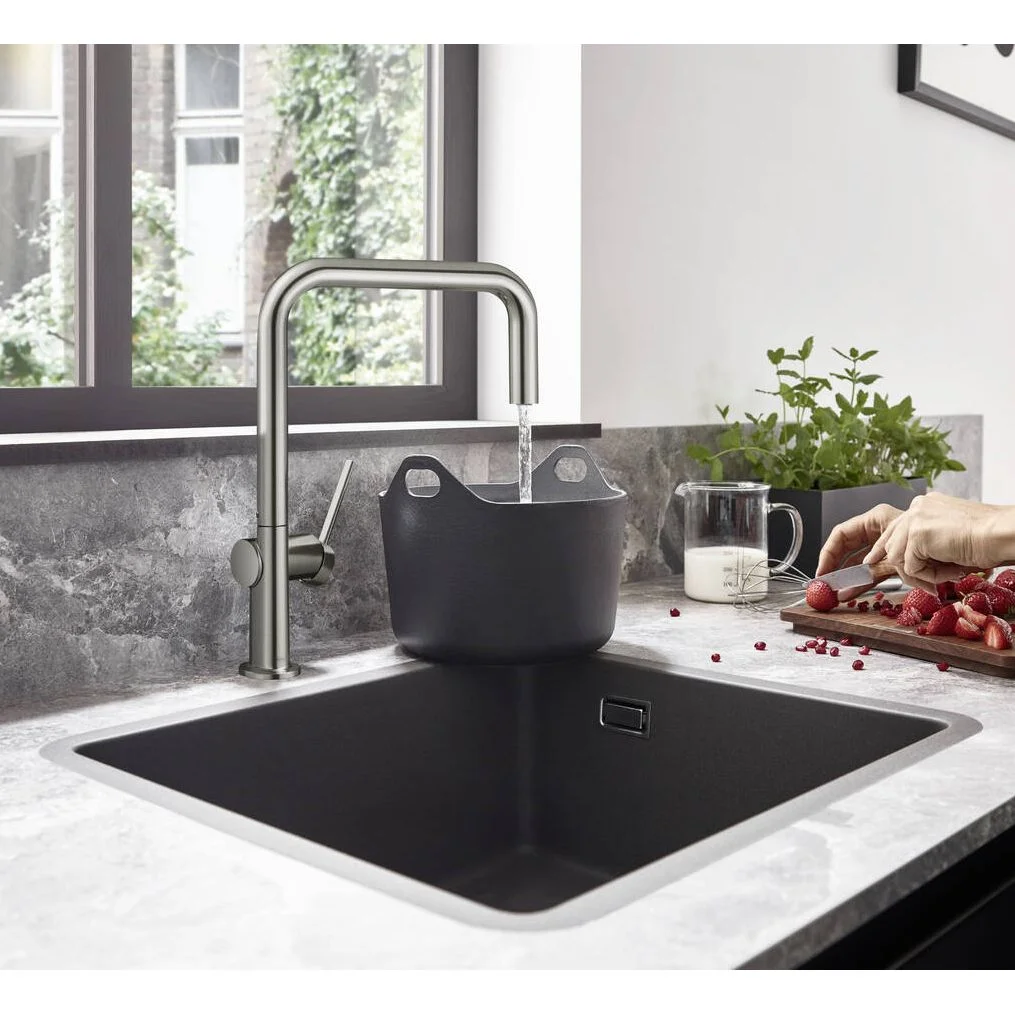 Кухонна мийка Hansgrohe S510-U450 під стільницю 500х450 мм, Concretegrey (43431380) - Фото 2