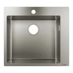 Кухонна мийка Hansgrohe S711-F450 550х500 на стільницю, Stainless Steel (43301800) - Фото 1