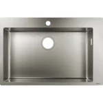 Кухонна мийка Hansgrohe S711-F660 на стільницю 1х35, 760х500 мм, Stainless Steel (43302800) - Фото 1