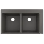 Мойка кухонная Hansgrohe S510-F770 770х510 на 2 чаши 370/370, Stonegrey (43316290) - Фото 1