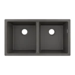 Кухонная мойка Hansgrohe S510-U770 под столешницу 820х450 две чаши 370/370, Stonegrey (43434290) - Фото 1