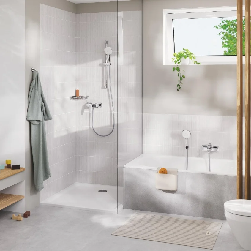 Смеситель для душа Grohe Cubeo, однорычажный, хром (1018240000) - Фото 2