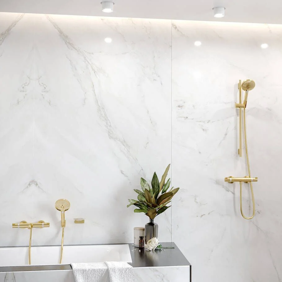 Змішувач із термостатом для душу Hansgrohe Ecostat, Brushed Bronze (13116140) - Фото 2