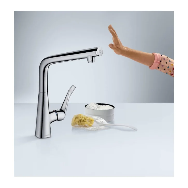 Змішувач для кухні Hansgrohe Metris Select 320 1jet, сталевий (14883800) - Фото 2