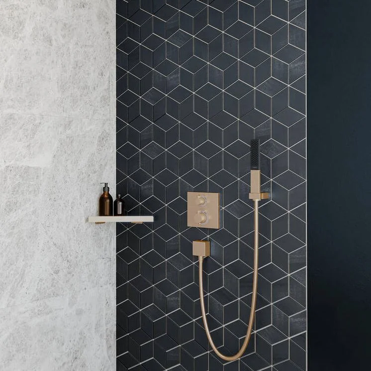 Термостат скрытого монтажа Hansgrohe Ecostat S Ecostat Square 2-режимный, бронза матовая (15714140) - Фото 2