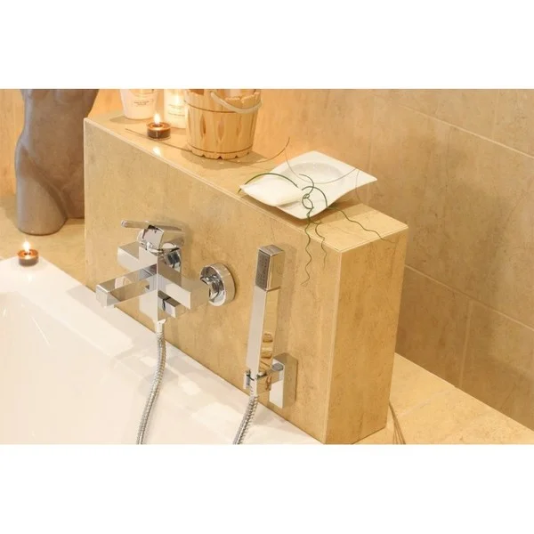 Смеситель для ванны Grohe Eurocube с душевым гарнитуром, хром (23141000) - Фото 2