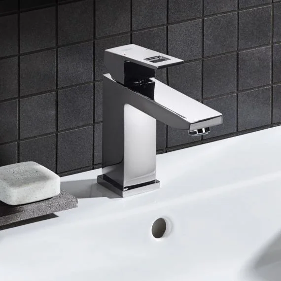 Смеситель для умывальника Grohe Eurocube M-Size, с донным клапаном, хром - Фото 3