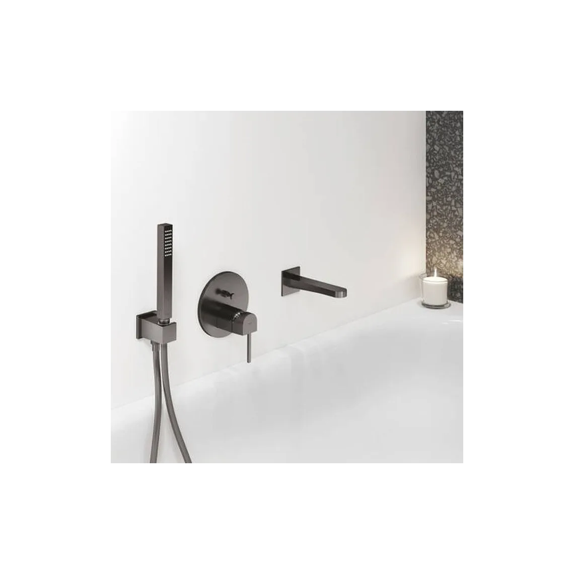 Змішувач для ванни/душу Grohe Plus, перемикач на 2 положення, зовнішня частина, Brushed Hard Graphite (24060AL3) - Фото 3