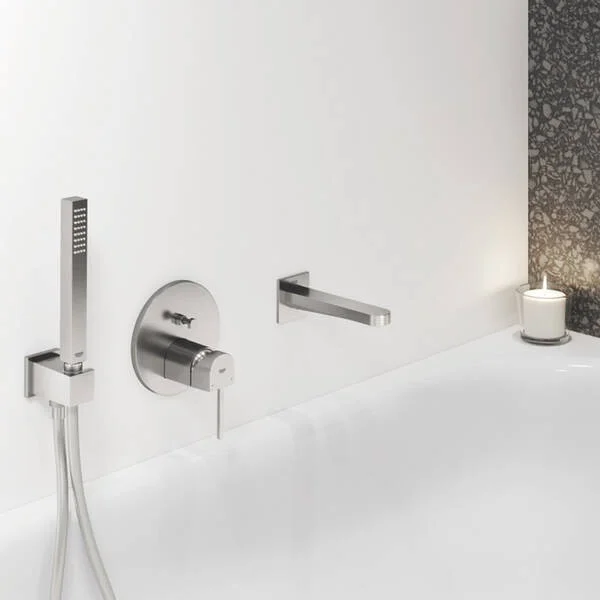 Змішувач для ванни/душу Grohe Plus з перемикачем на 2 положення, суперсталь (24060DC3) - Фото 3