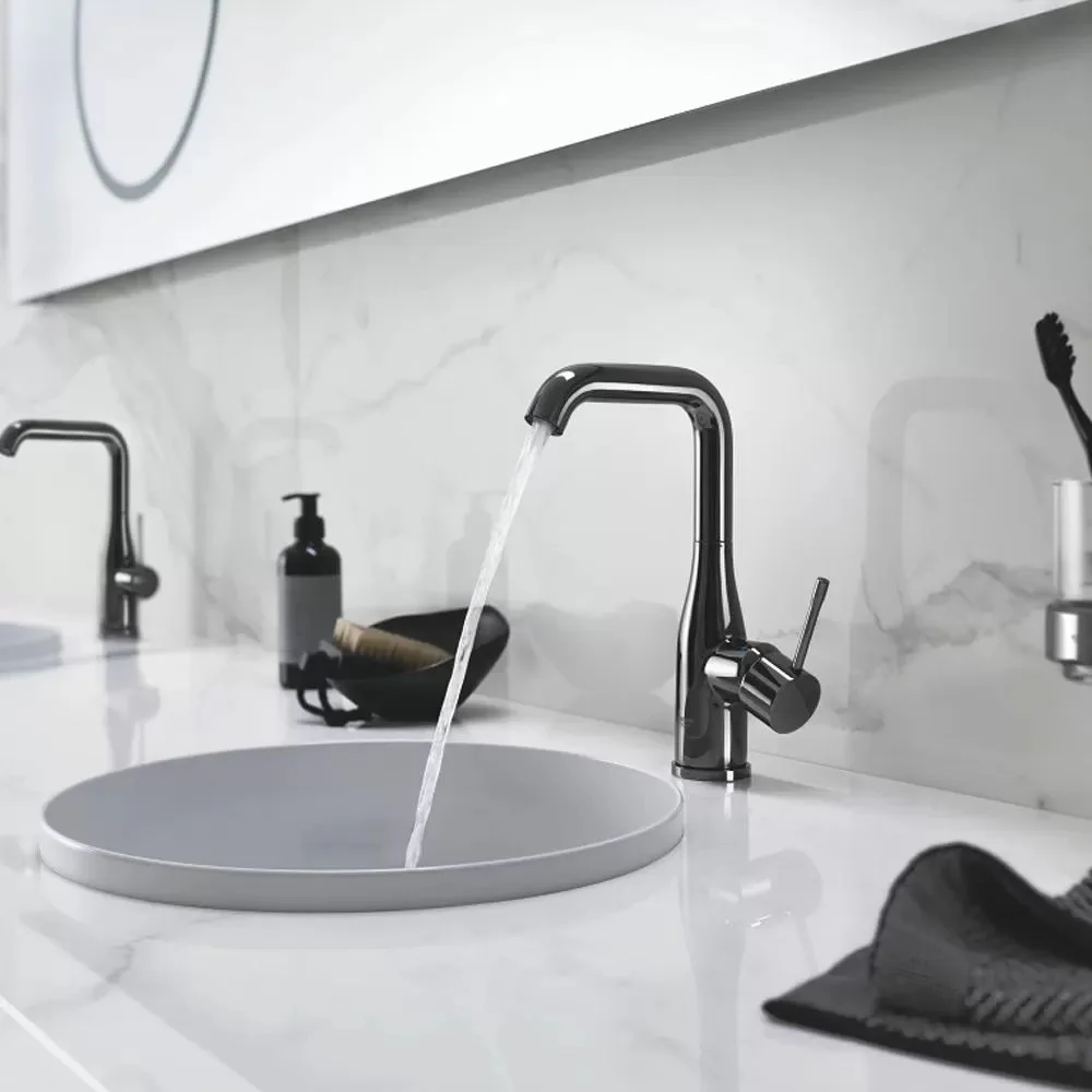 Змішувач для умивальника Grohe Essence з донним клапаном, графіт темний (24173A01) - Фото 2
