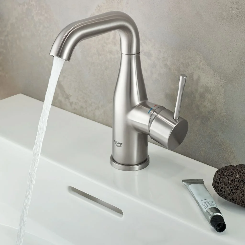 Змішувач для умивальника Grohe Essence New M-Size, чорний (24176KF1) - Фото 3