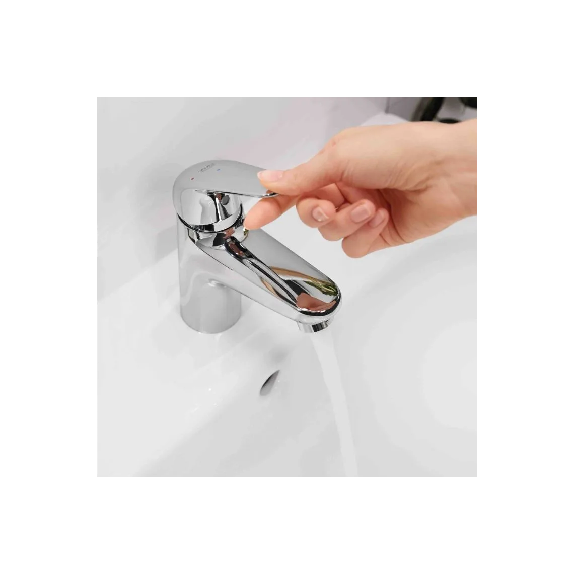 Смеситель для умывальника Grohe Euroeco однорычажный, M-Size, хром (24269001) - Фото 2