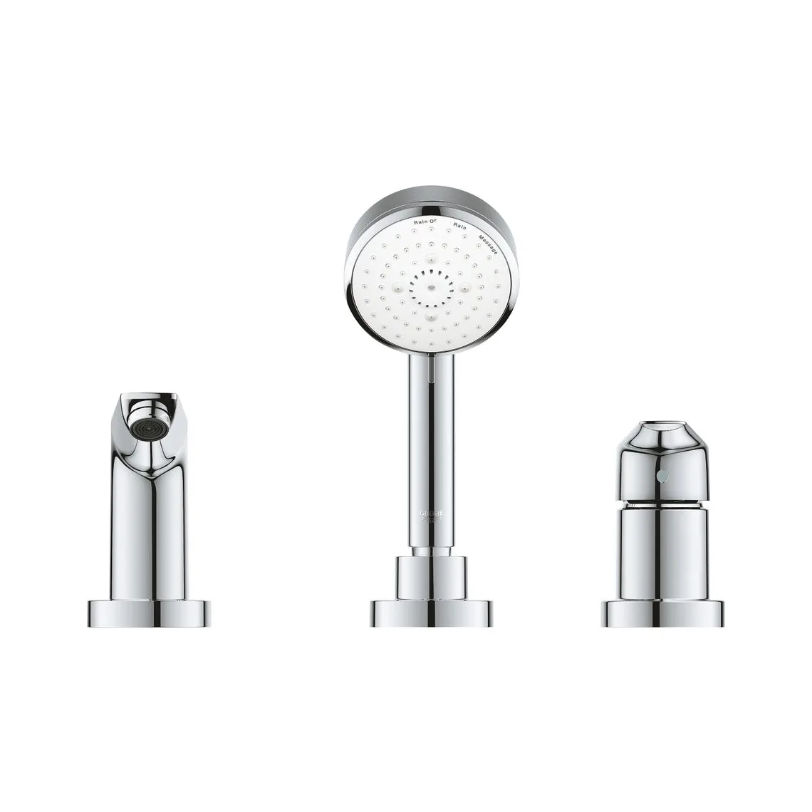 Змішувач для ванни (комплект) Grohe BauEdge на 3 отвори, хром (2511710A) - Фото 2
