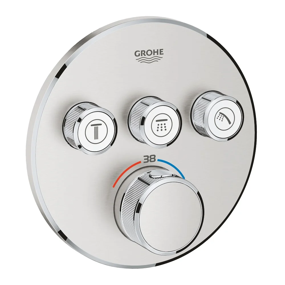Термостат для  ванны скрытого монтажа Grohe Grohtherm SmartControl, внешняя часть, хром - Фото 2