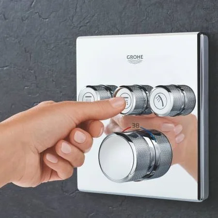 Термостат для душа скрытого монтажа  Grohe Grohtherm SmartControl, внешняя часть, хром - Фото 3