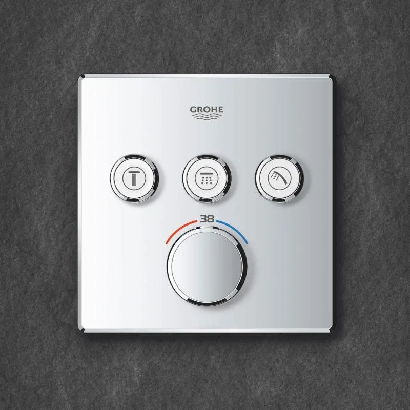 Термостат для душа скрытого монтажа  Grohe Grohtherm SmartControl, внешняя часть, хром - Фото 2