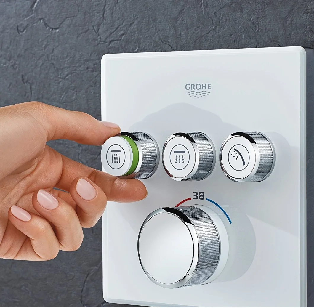 Термостат скрытого монтажа с тремя кнопками управления Grohe Grohtherm SmartControl (29157LS0) - Фото 2