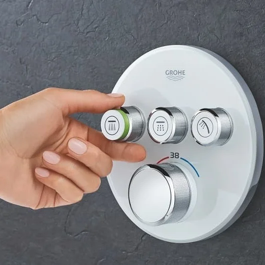 Термостат скрытого монтажа с тремя кнопками управления Grohe Grohtherm SmartControl (29904LS0) - Фото 2