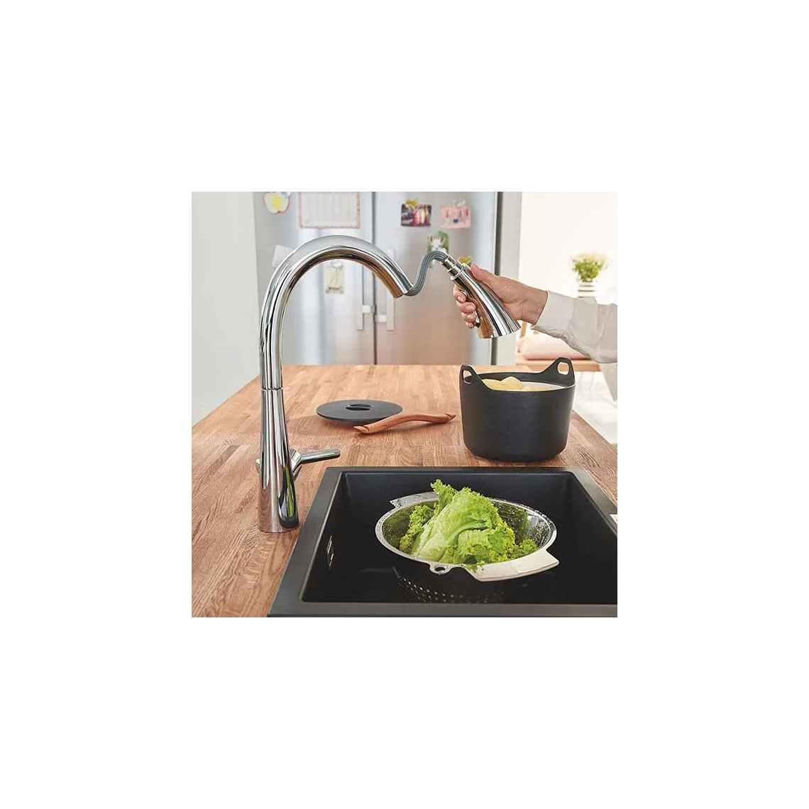 Змішувач для кухні Grohe Zedra Touch сенсорний одноважільний, хром (30219002) - Фото 3