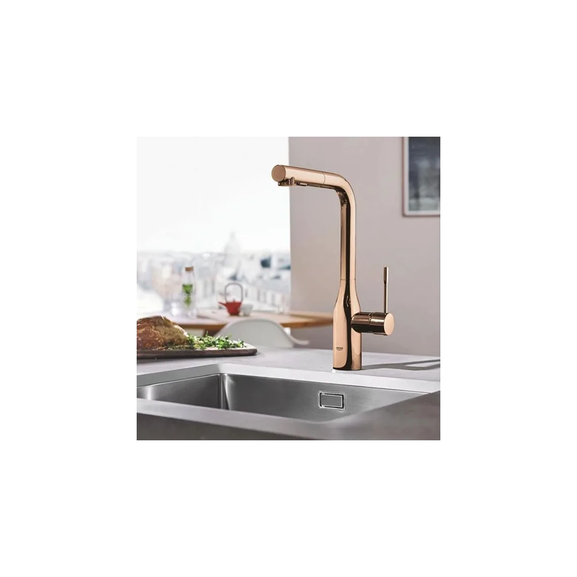 Смеситель для кухни Grohe Essence  однорычажный L-излив, теплый закат (30270DA0) - Фото 2
