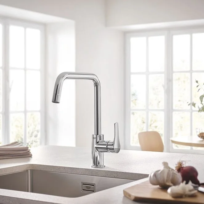 Змішувач одноважільний для миття Grohe Eurosmart, хром (30567000) - Фото 3