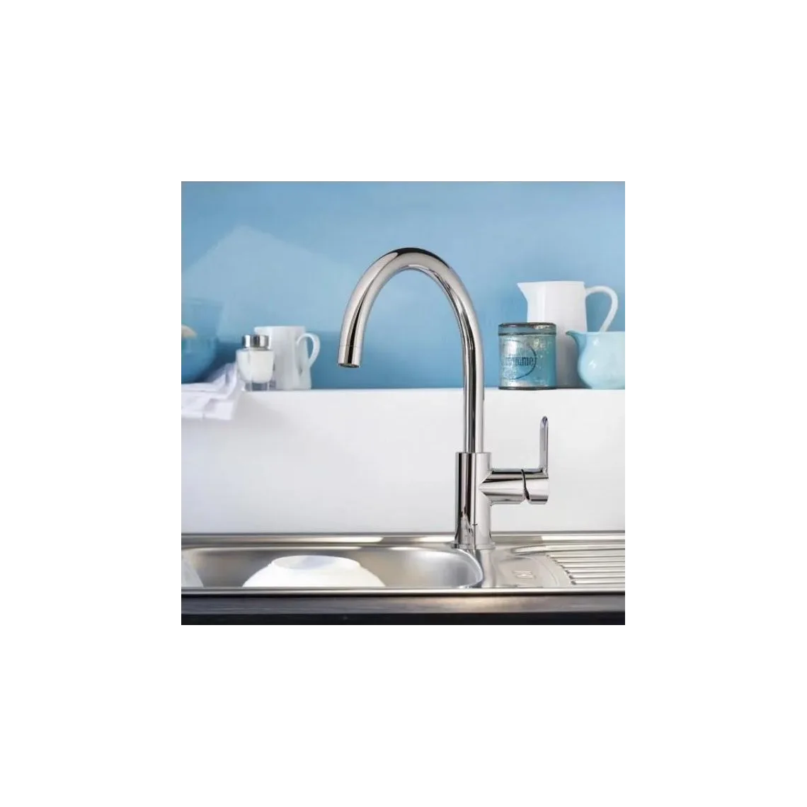 Смеситель для кухни Grohe BauEdge однорычажный, хром (31367001) - Фото 2