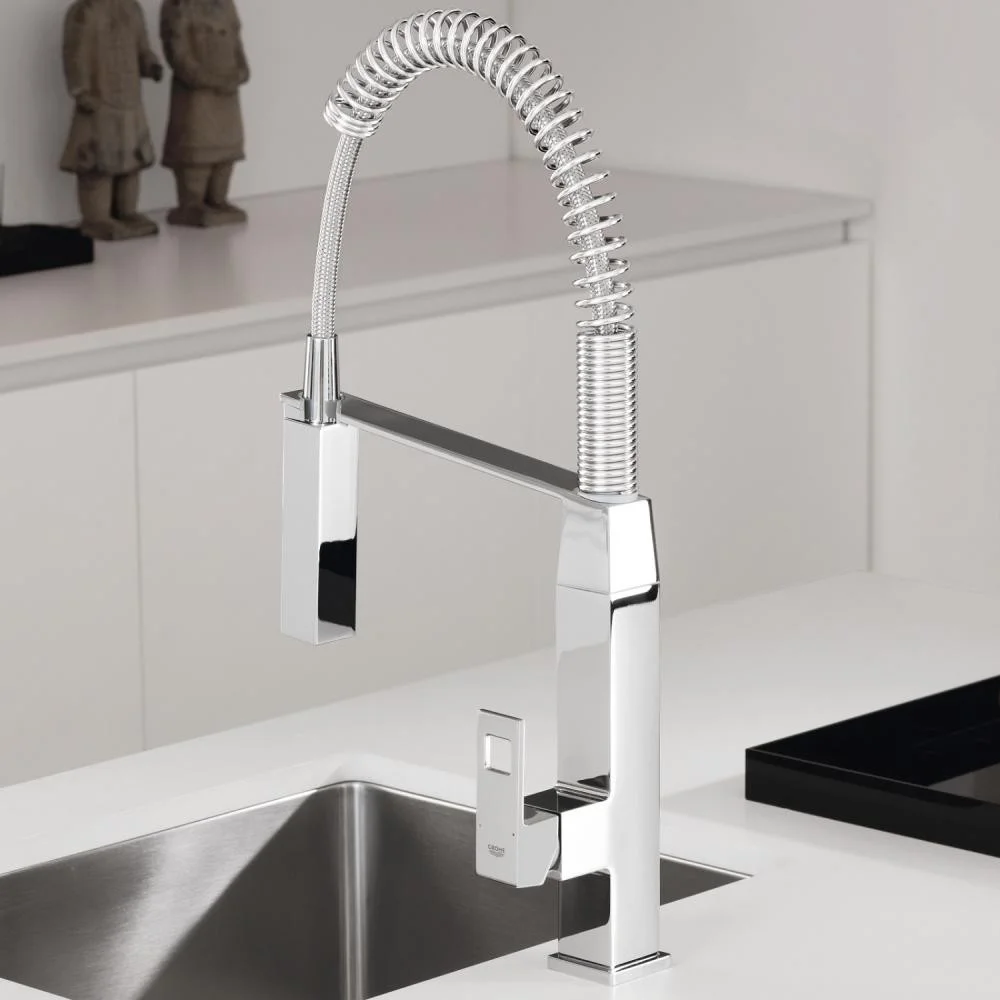 Смеситель для кухни Grohe Eurocube с выдвижным изливом, хром - Фото 2