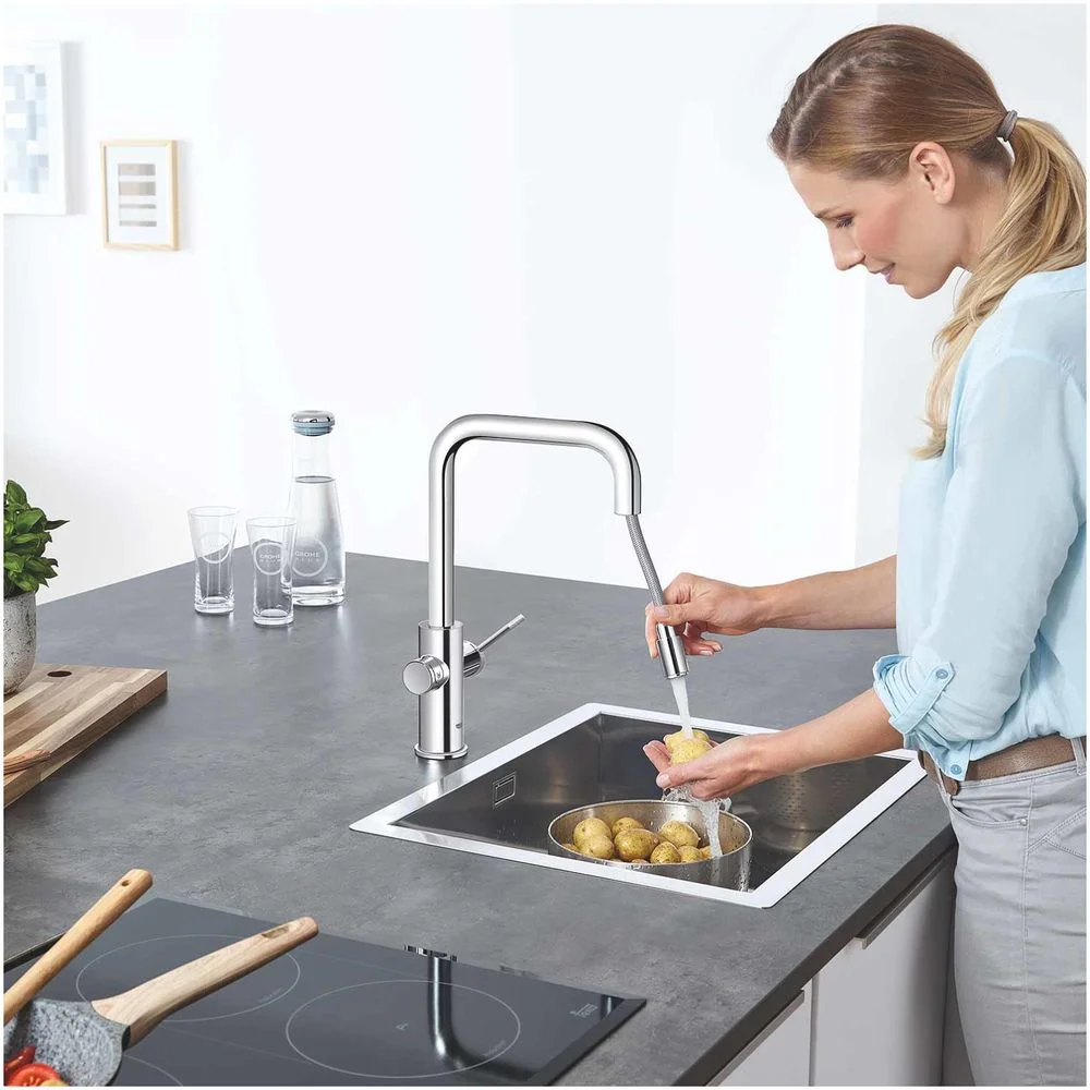 Смеситель для кухни Grohe Blue Home стартовий комплект, U-излив, хром (31543000) - Фото 2