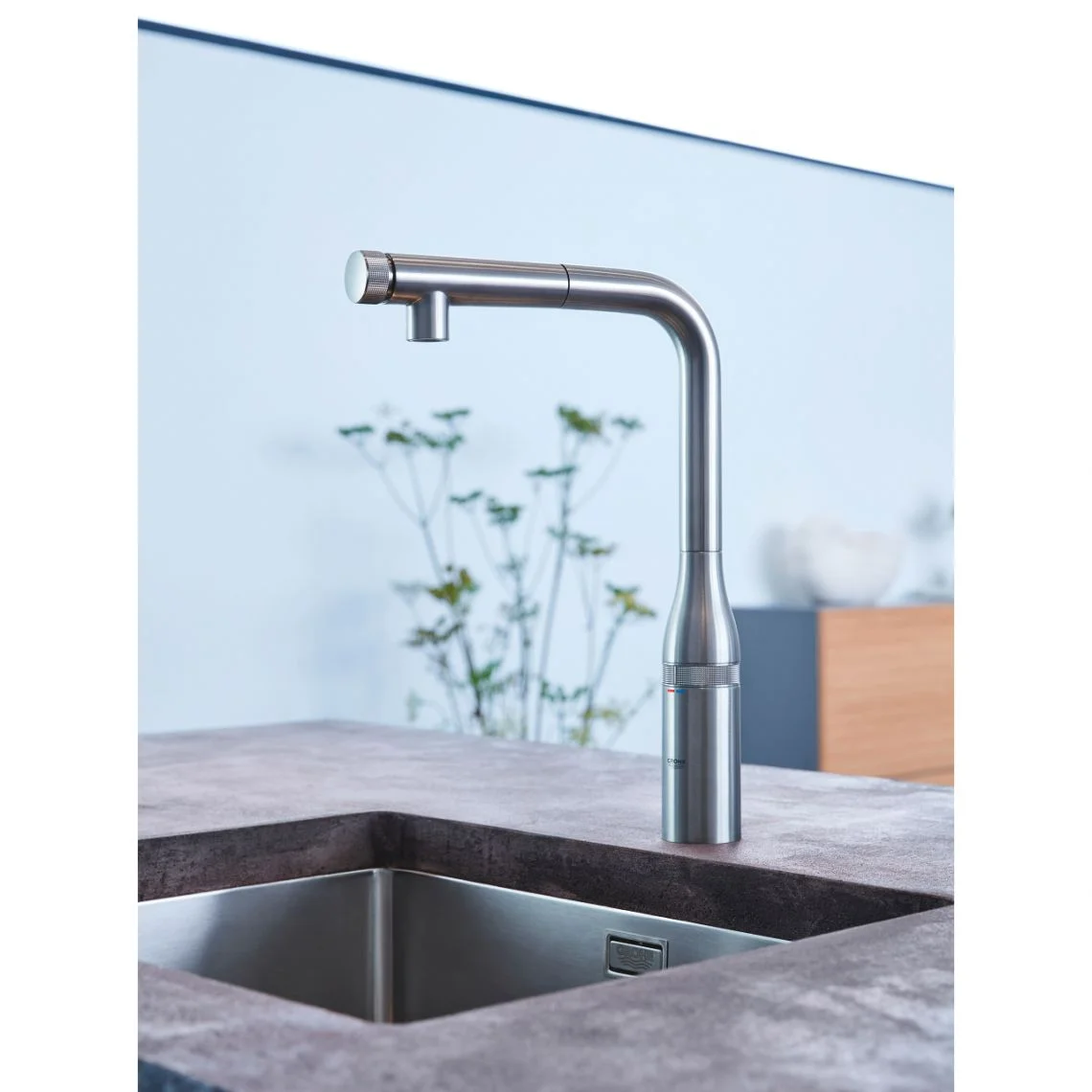 Змішувач для кухні Grohe Essence SmartControl, сталь (31615DC0) - Фото 2