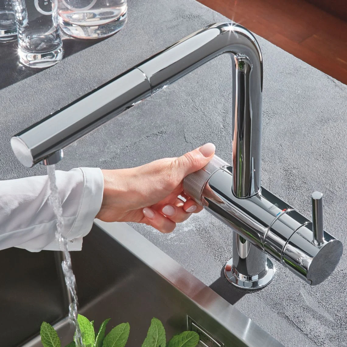 Смеситель для кухни Grohe Blue Minta Pure , хром (31721000) - Фото 2