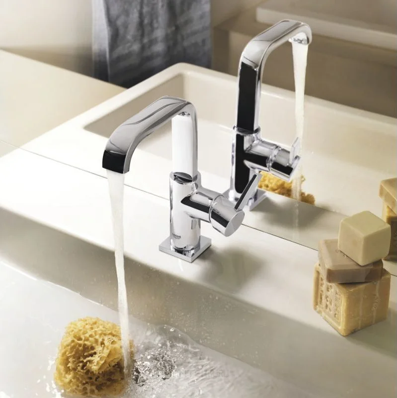 Змішувач для умивальника Grohe Allure L-Size з донним клапаном, хром (32146000) - Фото 2