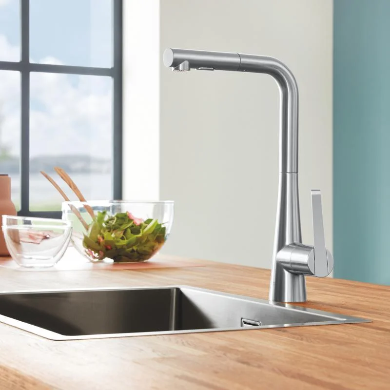 Смеситель кухонный Grohe Zedra , сталь (32553DC2) - Фото 2