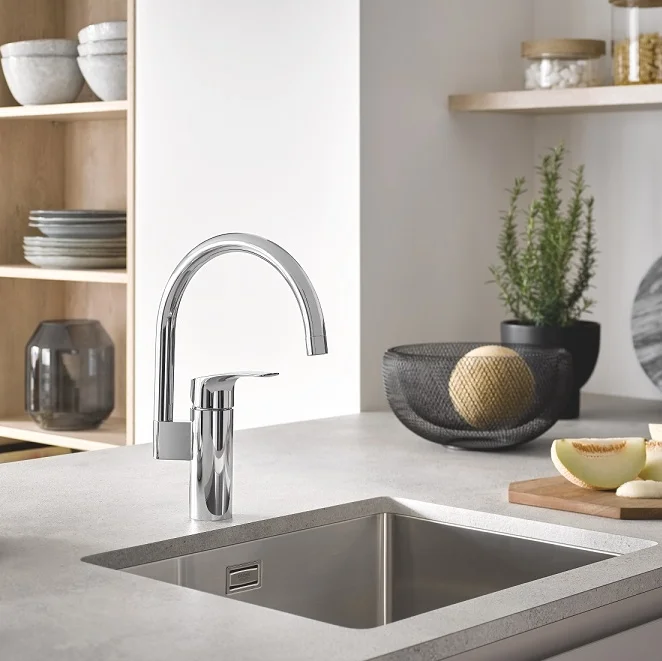 Смеситель для мойки Grohe Eurosmart 340 мм, хром (33202003) - Фото 3