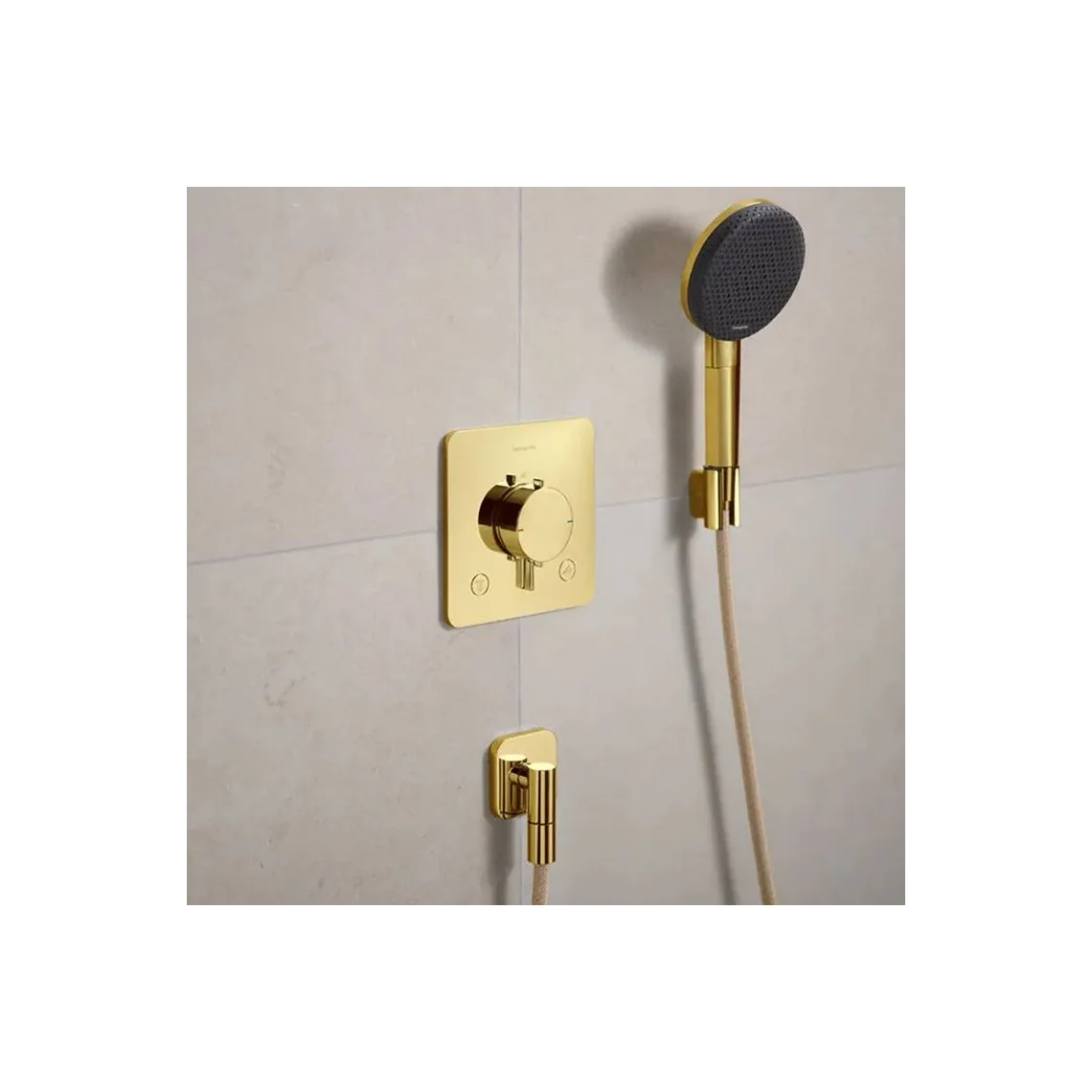 Термостат Hansgrohe Ecostat Comfort Q прихованого монтажу, на 2 функції, Polished Gold Optic (33713990) - Фото 2
