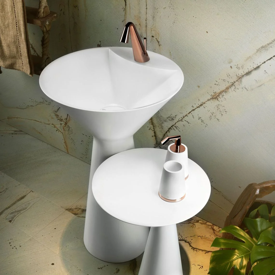 Змішувач для умивальника Gessi Cono, Copper Bruched PVD (45001708) - Фото 2