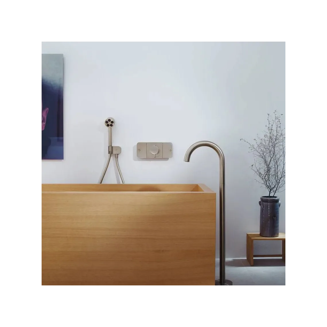 Термостат для душа Axor One, на 2 потребителя, Brushed Nickel (45712820) - Фото 2