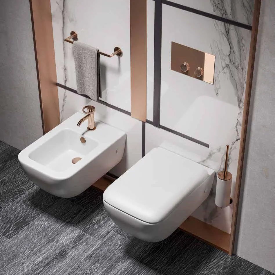 Змішувач для біде Gessi Anello, Copper Bruched PVD (63307708) - Фото 2