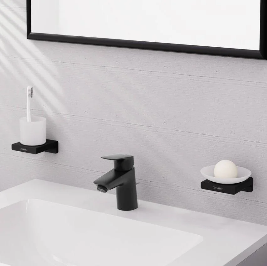 Змішувач Hansgrohe Logis 70 для умивальника, Matt Black (71070670) - Фото 2
