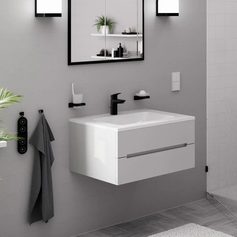 Смеситель для умывальника Hansgrohe Logis 100, Matt Black (71100670) - Фото 2