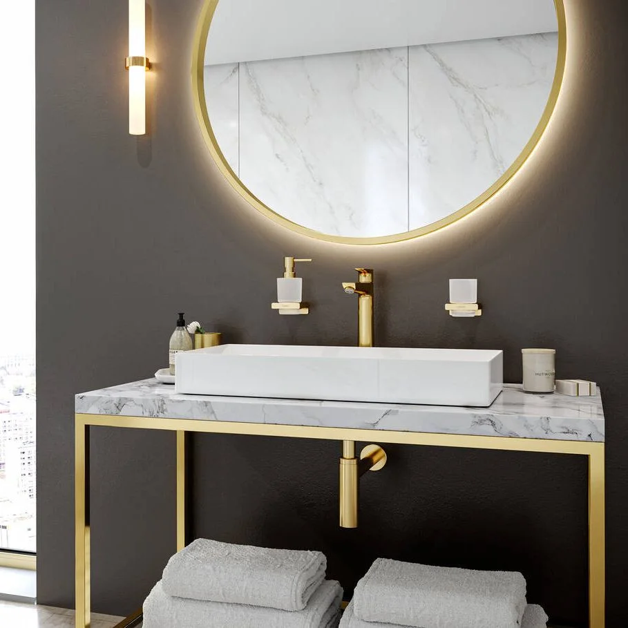 Смеситель для умывальника Hansgrohe Talis E 240, Polished Gold Optic (71717990) - Фото 2