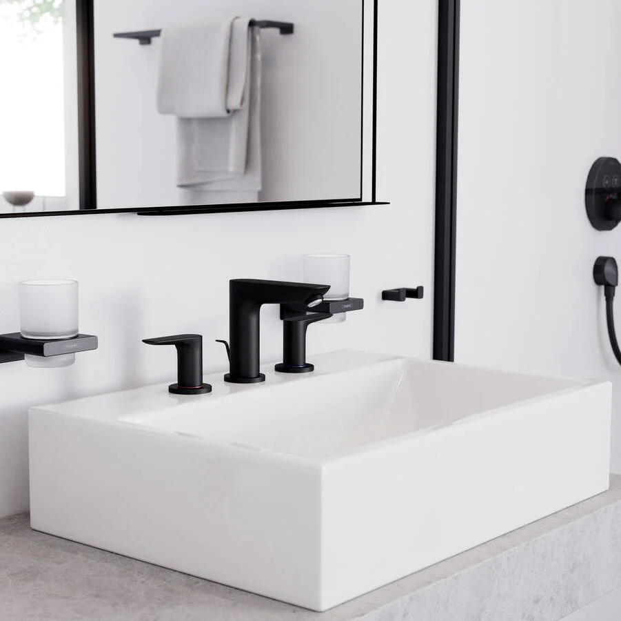 Смеситель для умывальника Hansgrohe Talis E на 3 отверстия, бронза матовая (71733140) - Фото 2