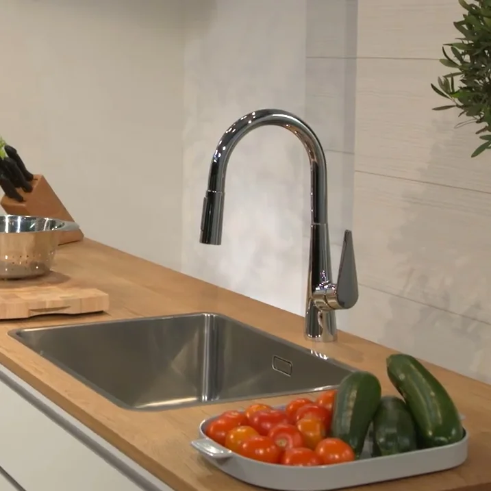 Смеситель для кухни Hansgrohe Talis M51 200 2jet с вытяжным изливом, хром (72813000) - Фото 2
