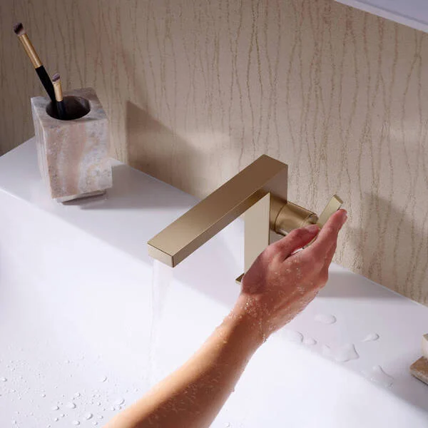 Смеситель для умывальника Hansgrohe Tecturis E 240 Fine CoolStart, Brushed Bronze (73070140) - Фото 2