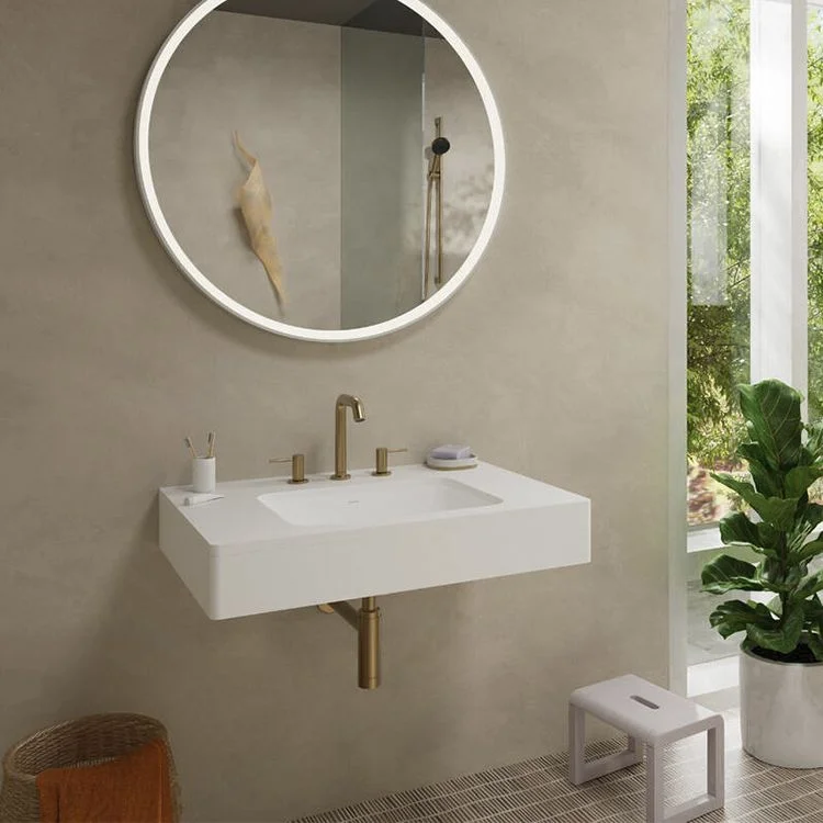 Смеситель для умывальника Hansgrohe Tecturis S на 3 отверстия, Brushed Bronze (73330140) - Фото 2