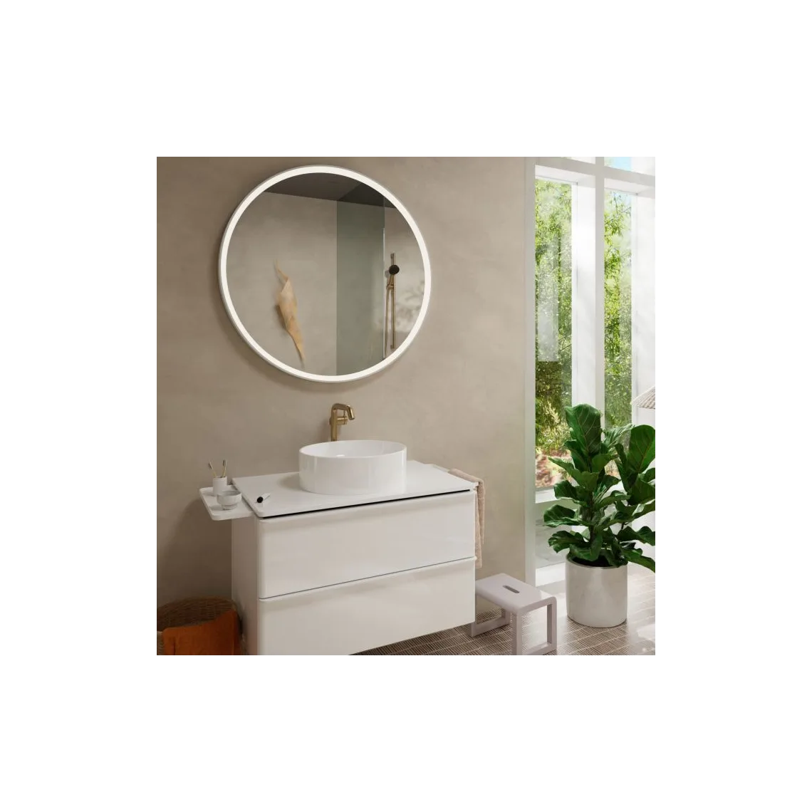 Змішувач для умивальника Hansgrohe Tecturis S 240 Fine CoolStart з д/к Push-Open, Brushed Bronze (73373140) - Фото 2