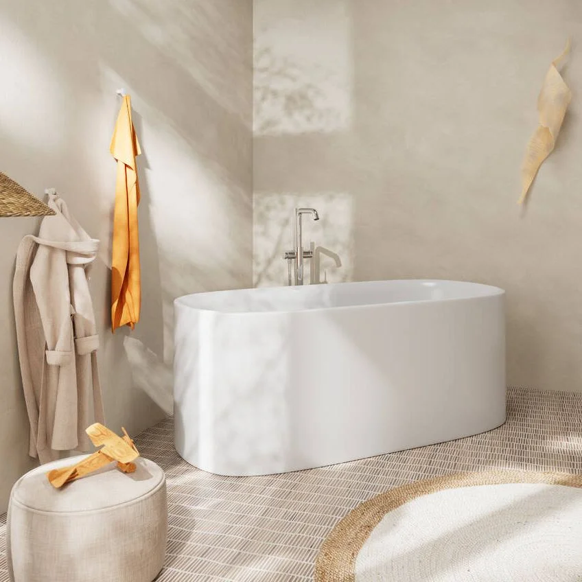Смеситель для ванны Hansgrohe Tecturis S напольный, хром (73440000) - Фото 2