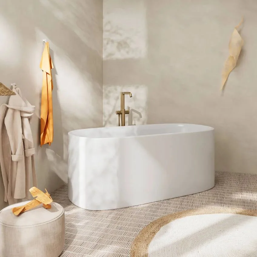 Змішувач для ванни Hansgrohe Tecturis S підлоговий, бронза (73440140) - Фото 2