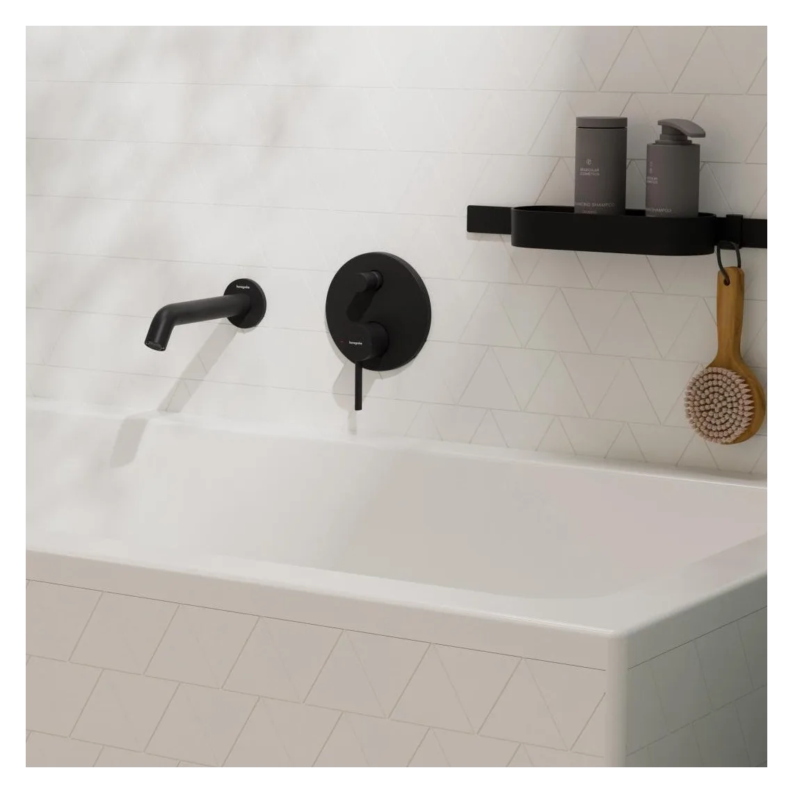 Смеситель для ванны/душа Hansgrohe Zesis S скрытого монтажа, Matt Black (74415670) - Фото 2
