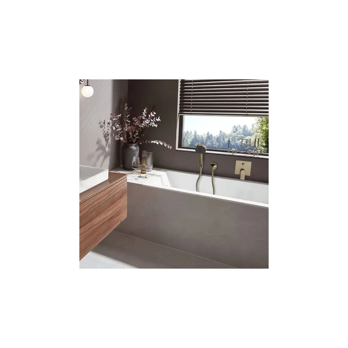 Смеситель для ванны/душа Hansgrohe Vivenis скрытого монтажа, Brushed Bronze (75415140) - Фото 2